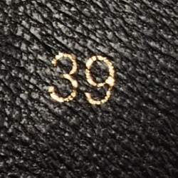 Pre Owned Prada Size 39 Black Suede Wedge Ankle Length Boots