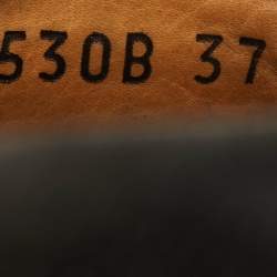 مملوكة مسبقًا Prada Bow Size 37 Black Leather Slip On Loafers