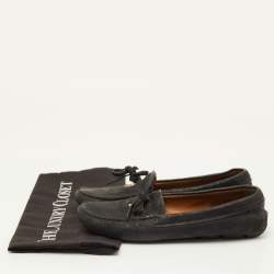 مملوكة مسبقًا Prada Bow Size 37 Black Leather Slip On Loafers