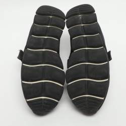 Pre Owned Prada Size 36.5 Black Neoprene Velcro Sneakers
