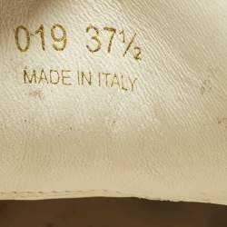 Pre Owned مولز مسطحة من الجلد المدبوغ البيج برادا مقاس 39