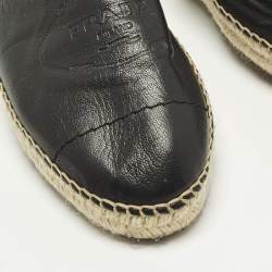 Pre Owned صندل إسبادريل برادا جلد أسود مقاس 40.5