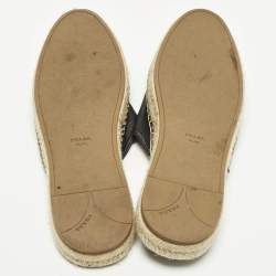 Pre Owned صن دل إسبادريل برادا جلد أسود مقاس 40.5