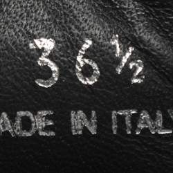 Pre Owned Prada Logo Size 36.5 Black Leather Loafer Mules 