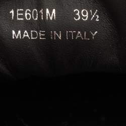 مملوكة مسبقًا حذاء رياضي برادا دانتيل علوي قماش أسود مقدمة مدببة مقاس 39.5