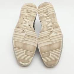 Pre Owned حذاء رياضي برادا جلد أسود ديربي مقاس 39