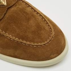 مملوكة مسبقًا حذاء لوفرز برادا شامواه بني مقاس 38