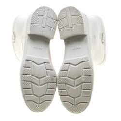 Pre Owned Prada Sport White Rubber Clay Rain Boots Size 38