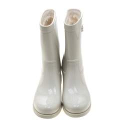 Pre Owned Prada Sport White Rubber Clay Rain Boots Size 38