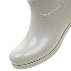 Pre Owned Prada Sport White Rubber Clay Rain Boots Size 38