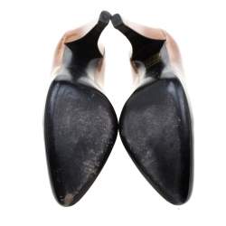 Pre Owned Prada Beige/Black Degradè Patent Leather Pumps Size 36.5