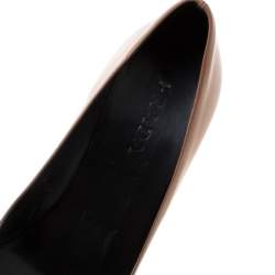 Pre Owned Prada Beige/Black Degradè Patent Leather Pumps Size 36.5