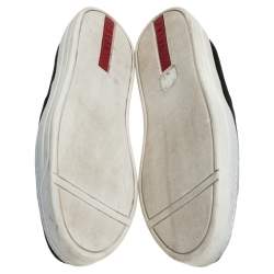 Pre Owned Prada Black Suede Slip On Sneakers Size 38.5