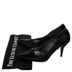 Pre Owned Prada Black Satin Pointed Toe Pumps Size 39