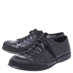 Pre Owned Prada Sport Black Leather Lace Up Sneaker Size 41.5