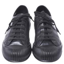 Pre Owned Prada Sport Black Leather Lace Up Sneaker Size 41.5