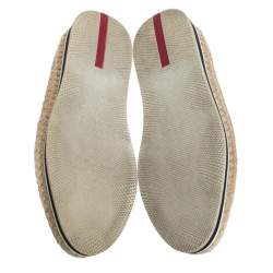 Pre Owned Prada Sport Grey Canvas Slip on Sneakers Size 37.5