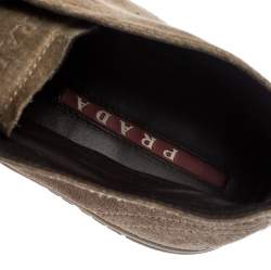 Prada Sport Beige Suede Desert Lace Up Boots Size 43.5