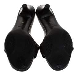 Pre Owned Prada Sport Black Leather Open Toe Sandals Size 37