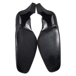Prada Black Fabric Block Heel Pumps Size 40.5