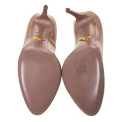 Pre Owned Prada Beige Patent Leather Pumps Size 36.5