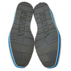 Pre Owned Prada Black Brogue Leather Derby Espadrille Sneakers Size 40