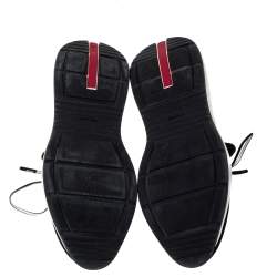 Pre Owned Prada Black Mesh America's Cup Lace Up Sneakers Size 39.5