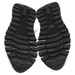 Pre Owned Prada Pink/Black Knit Fabric Prax 01 Knit Sneakers Size 37.5