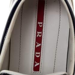 Pre Owned Prada Sport Blue Patent Leather Sneakers Size 37