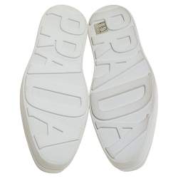 Pre Owned Prada White Wingtip Brogue Leather Platform Derby Size 39.5