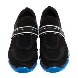 Pre Owned Prada Monochrome Mesh Cloudbust Low Top Sneakers Size 39.5