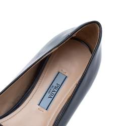 Pre Owned Prada Blue Patent Leather Smoking Slippers Size 37