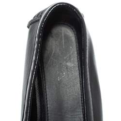 Pre Owned Prada Black Patent Leather Bow Loafers Size 40