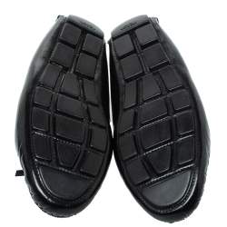 Pre Owned Prada Black Patent Leather Bow Loafers Size 40