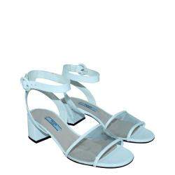 Pre Owned Prada White Leather  Sandals Size 37