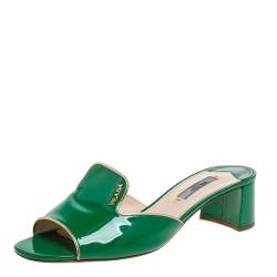 prada green mules