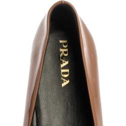 Pre Owned Prada Two Tone Patent Leather Bow Ballet Flats Size 37.5