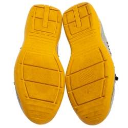 Pre Owned حذاء رياضى برادا منخفض من أعلى شبك رمادى مقاس 40