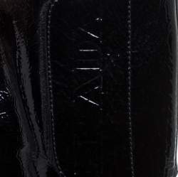 Prada Black Patent Leather Knee Length Boots Size 41