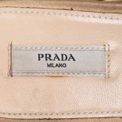 Pre Owned Prada Multicolor Ombre Sequin Flat Mules Size 36.5