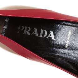 Prada Tricolor Leather Square Toe Pumps Size 36.5