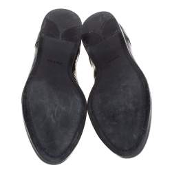 Pre Owned Prada Black Patent Leather Lace up Derby Size 36.5