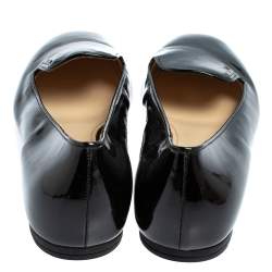 Pre Owned Prada Black Patent Leather Loafers Size 41