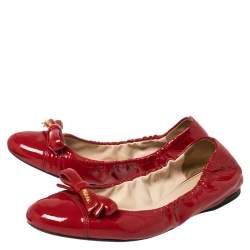 Prada Patent Leather Ballerinas red extravagant style Shoes Ballerinas Patent Leather Ballerinas 