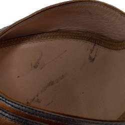 Pre Owned Prada Gold/Silver Leather Ankle Strap Sandals Size 39