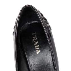 Prada Black/Purple Patent Leather Pointed Toe Pumps Size 39.5