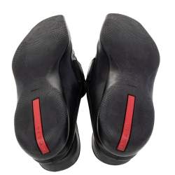 Pre Owned Prada Black Leather Slip on Loafers Size 44.5