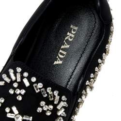 مملوكة مسبقًا حذاء رياضي سليب أون نايلون كريستال أسود مزخرف مقاس 39