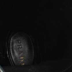 Pre Owned Prada Black Patent Leather Knee Length Boots Size 37