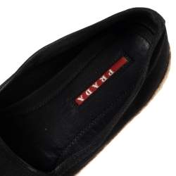 Pre Owned Prada Black Canvas Espadrille Sneakers Size 35.5